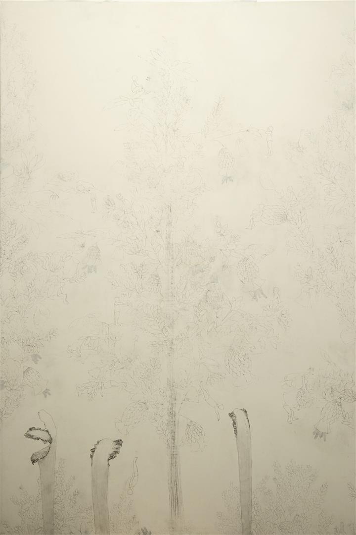 Brutal Imagination 2016 Olio, Carboncino E Grafite Su Carta Cm 150x100