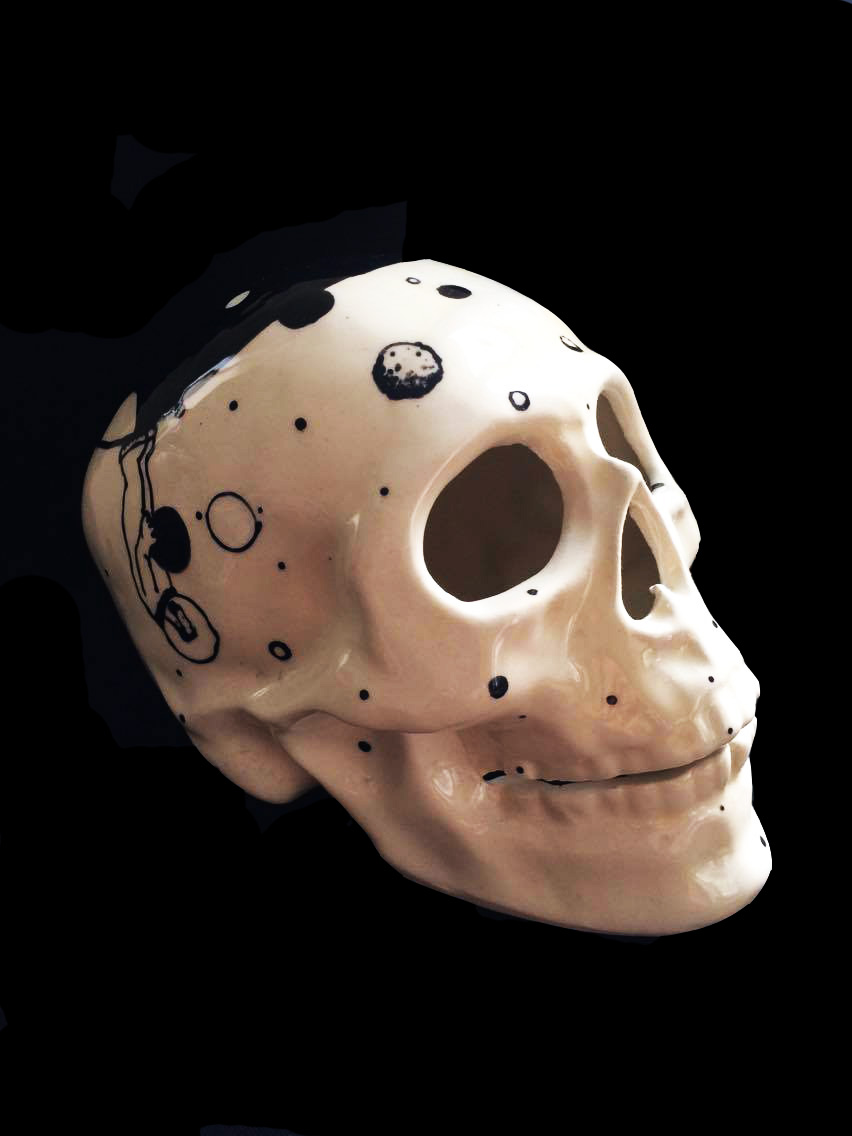 Cosmic Skull 2017 Ceramica Invetriata Cm15x19x12