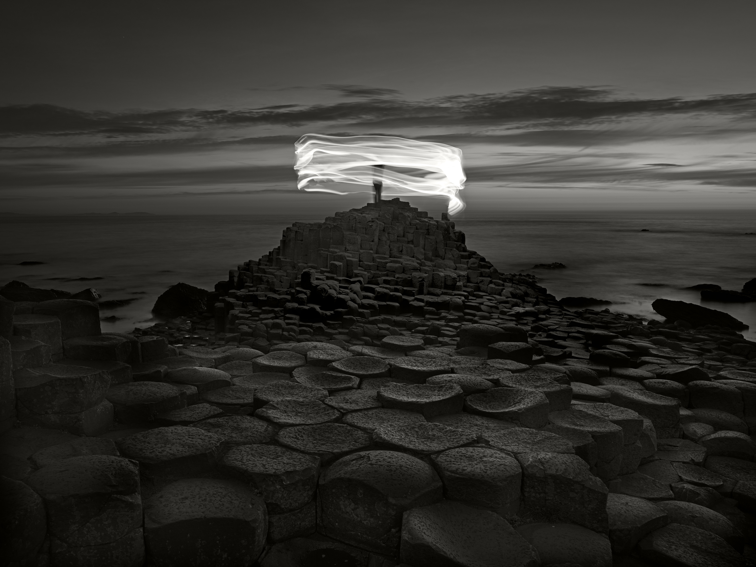 Giant's Causeway And Figure, Northern Ireland, 2018