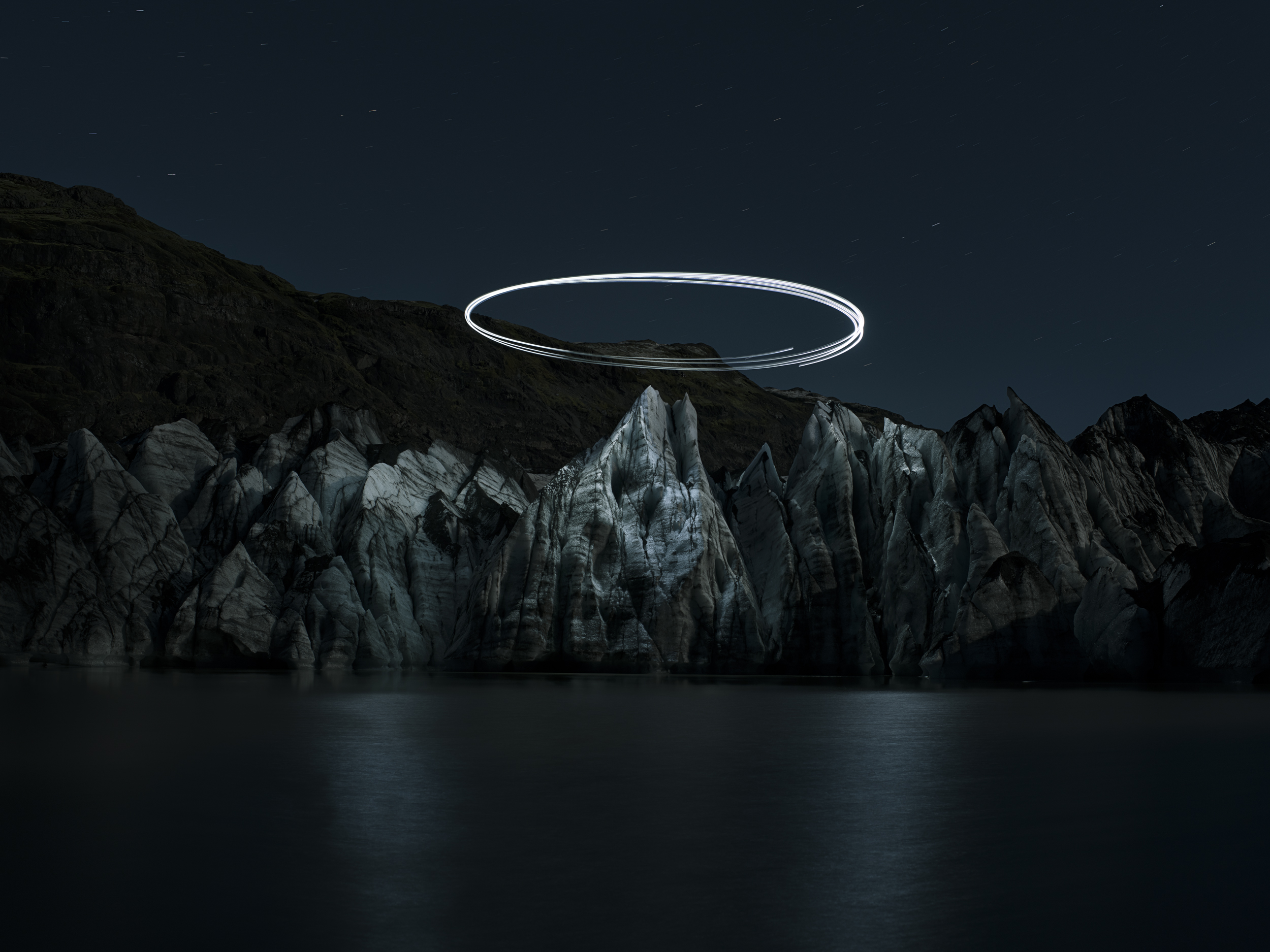 Glacier Ancd Circle Of Light 1, Iceland, 2021